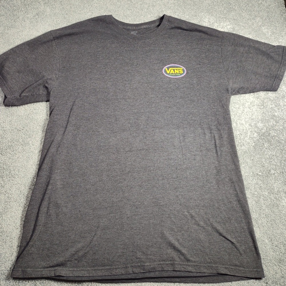 Vans Since 1966 T-Shirt Mens XL Extra Large Heather‎ Gray Short Sleeve Tee
